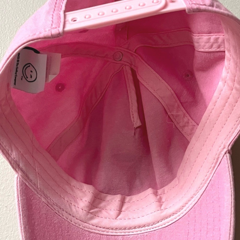 Smiley World Cherry Smile Baseball Cap Hat Kids One Size Pink Embroidered NWT - Picture 10 of 13
